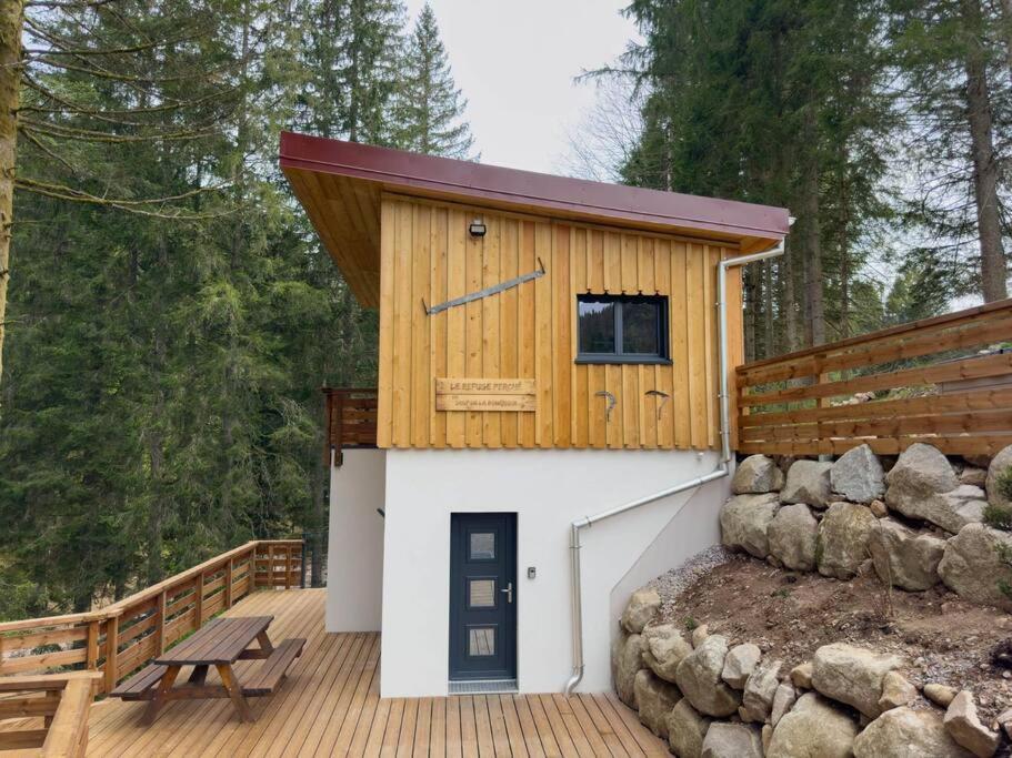 Le Refuge Perche Du Saut De La Bourrique Spa, Terrain Cloture Жерарме Экстерьер фото